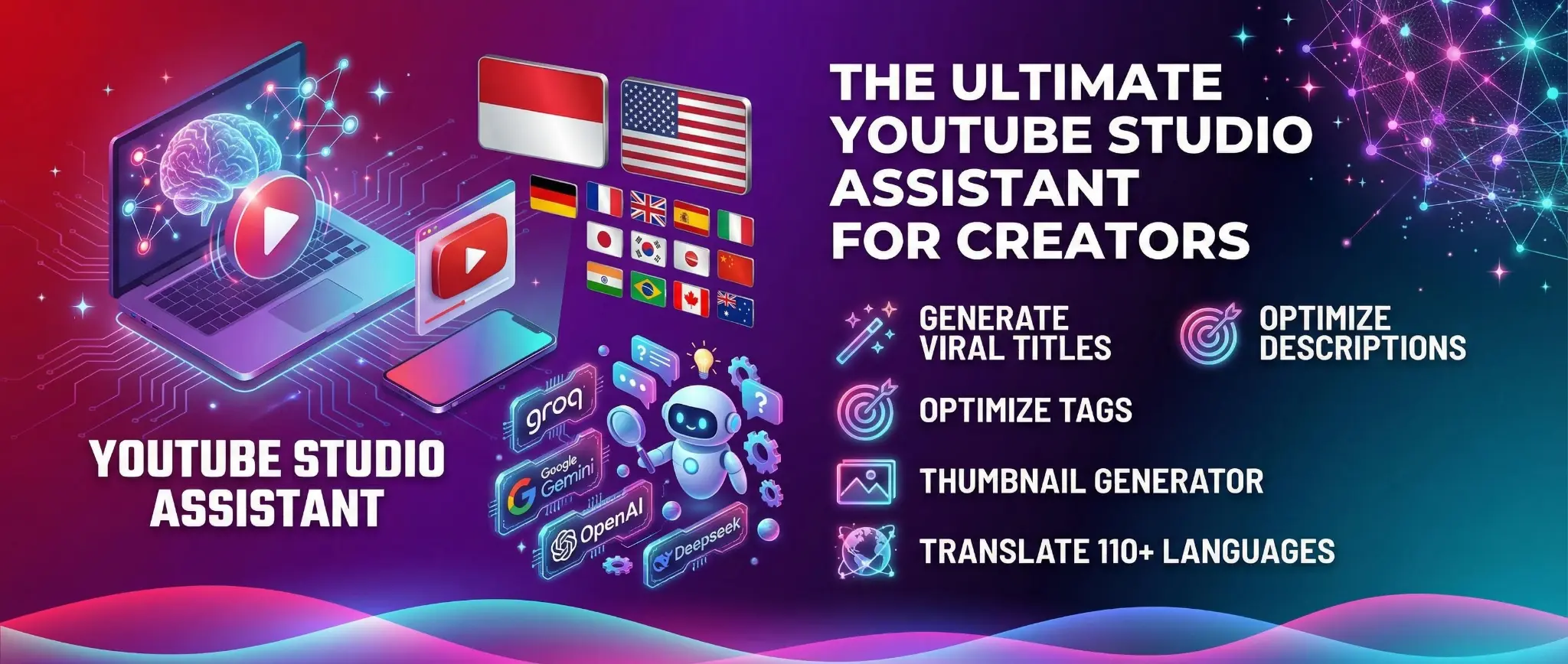 YouTube Studio Assistant Interface